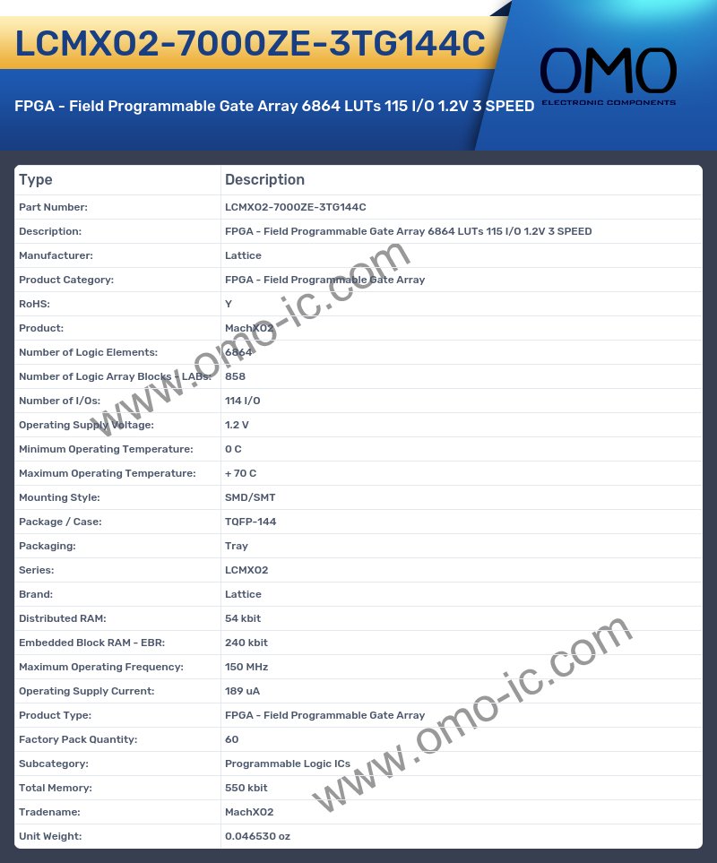 LCMXO2-7000ZE-3TG144C