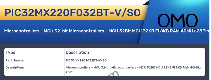 PIC32MX220F032BT-V/SO