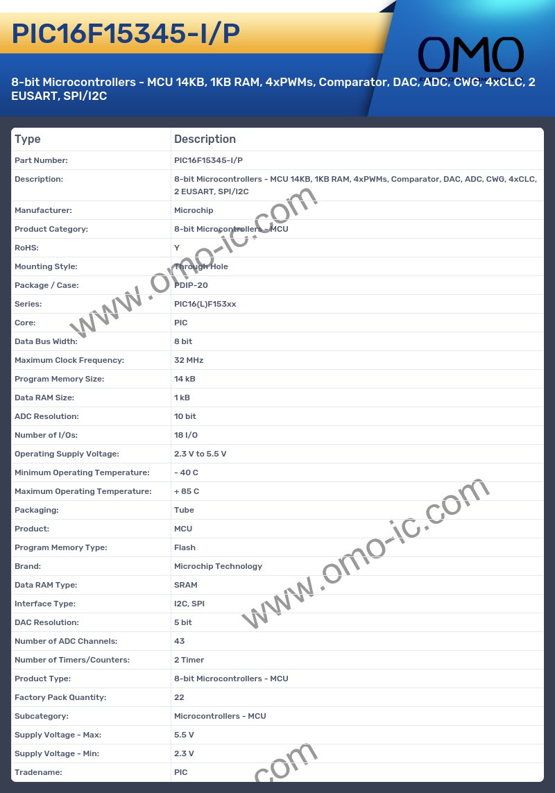PIC16F15345-I/P
