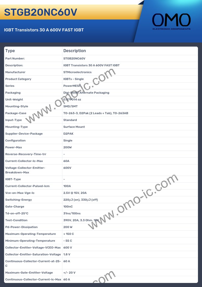 STGB20NC60V