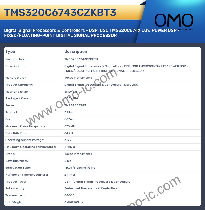 TMS320C6743CZKBT3