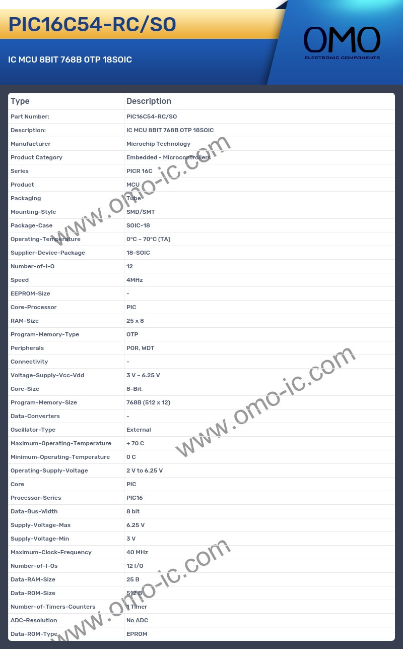 PIC16C54-RC/SO