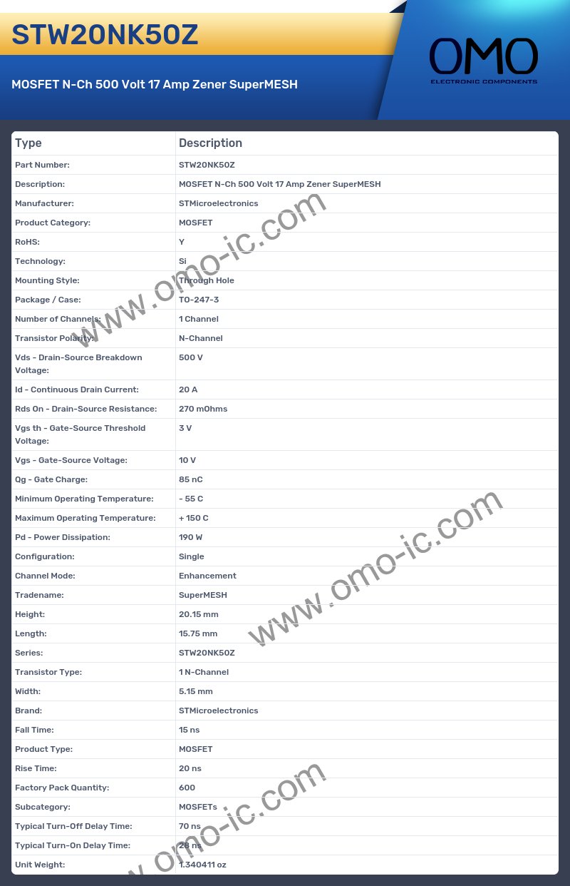 STW20NK50Z