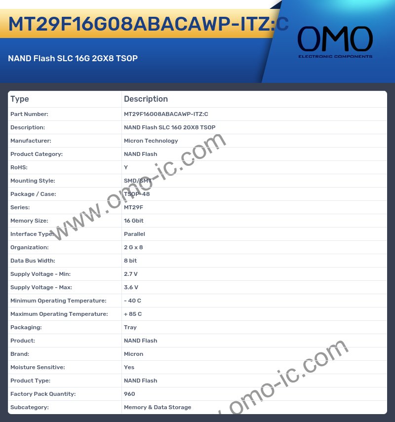 MT29F16G08ABACAWP-ITZ:C