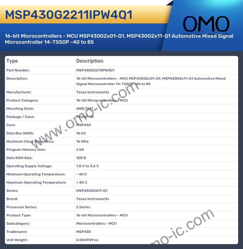 MSP430G2211IPW4Q1