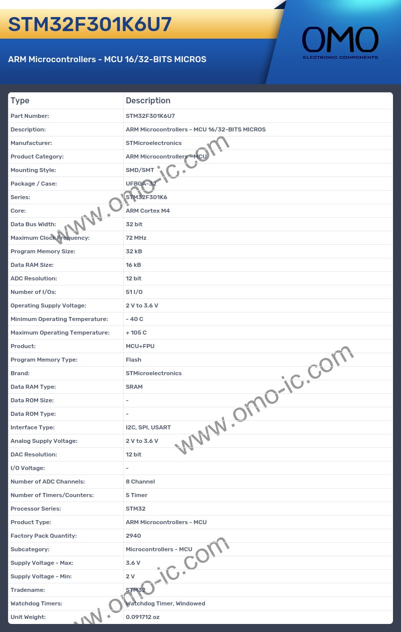 STM32F301K6U7