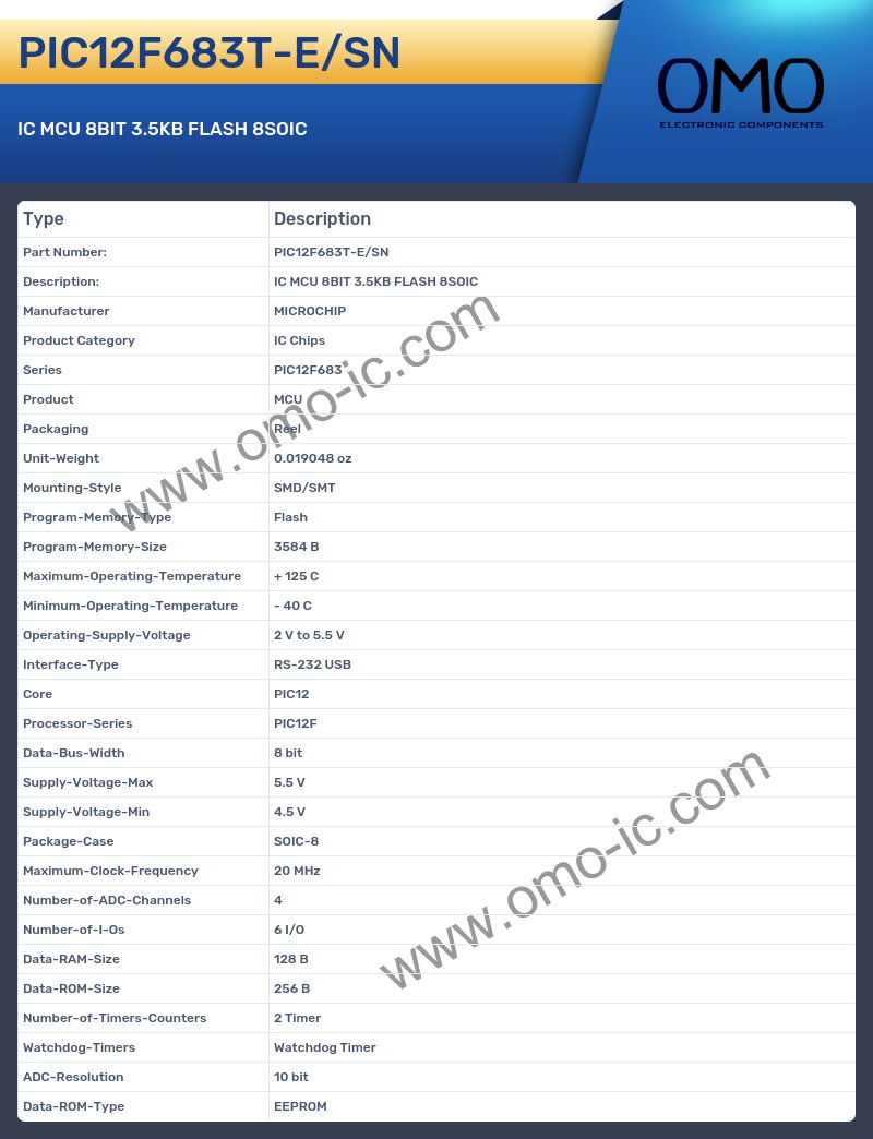 PIC12F683T-E/SN