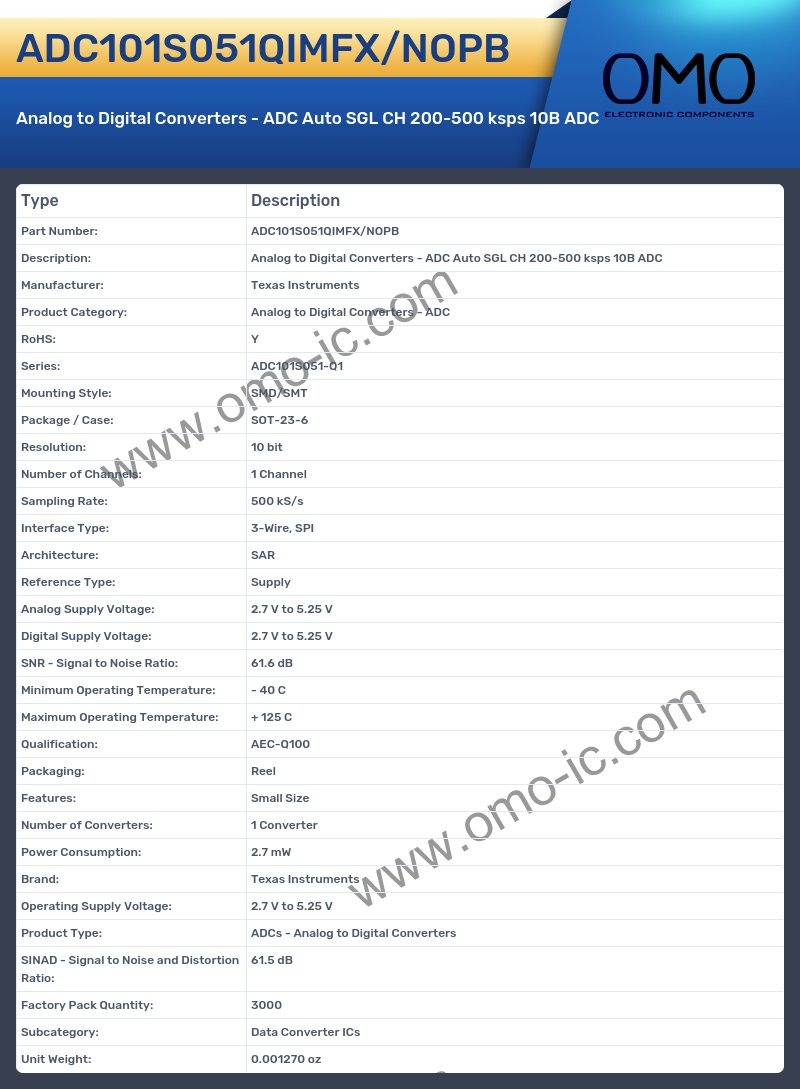 ADC101S051QIMFX/NOPB