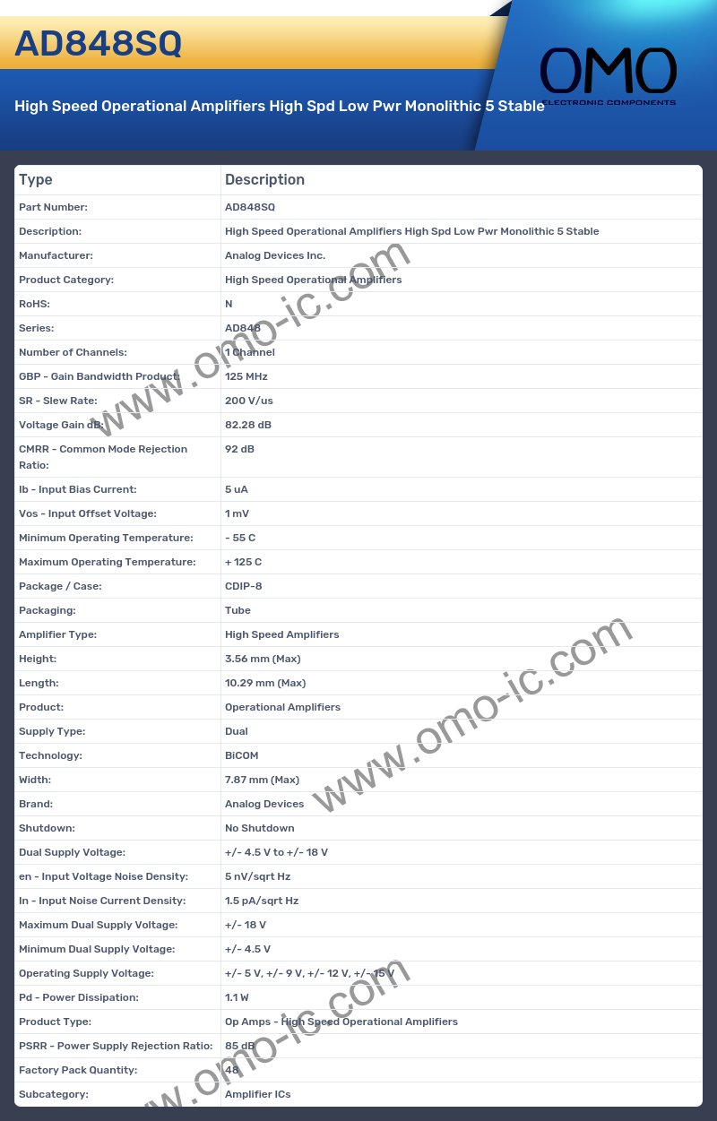 AD848SQ
