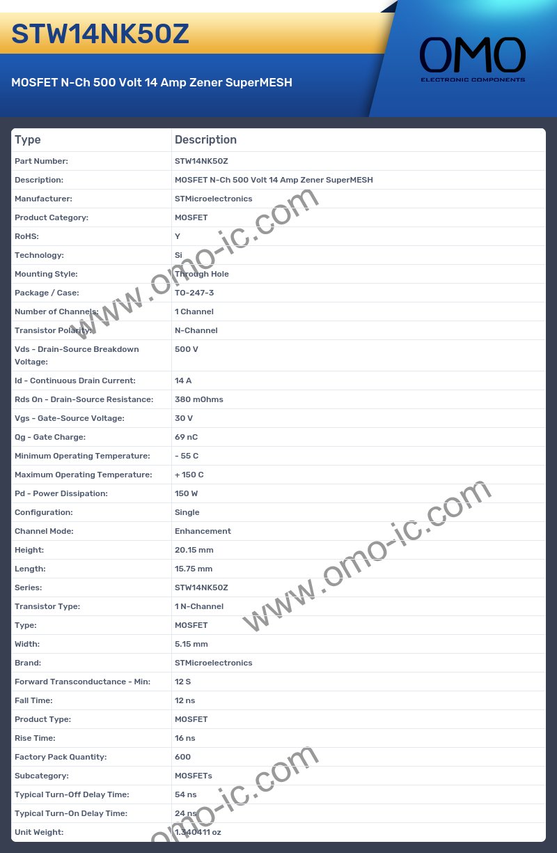 STW14NK50Z