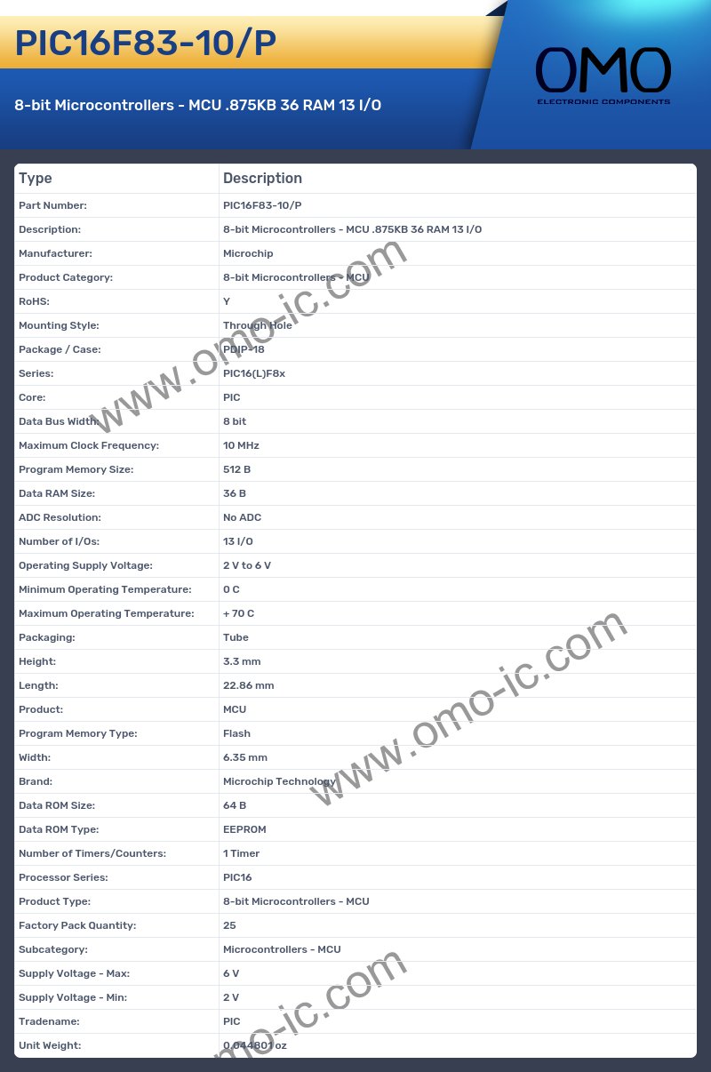 PIC16F83-10/P