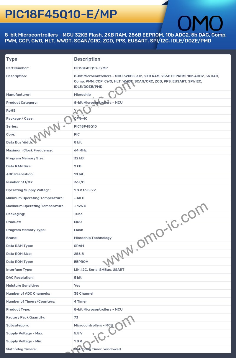 PIC18F45Q10-E/MP