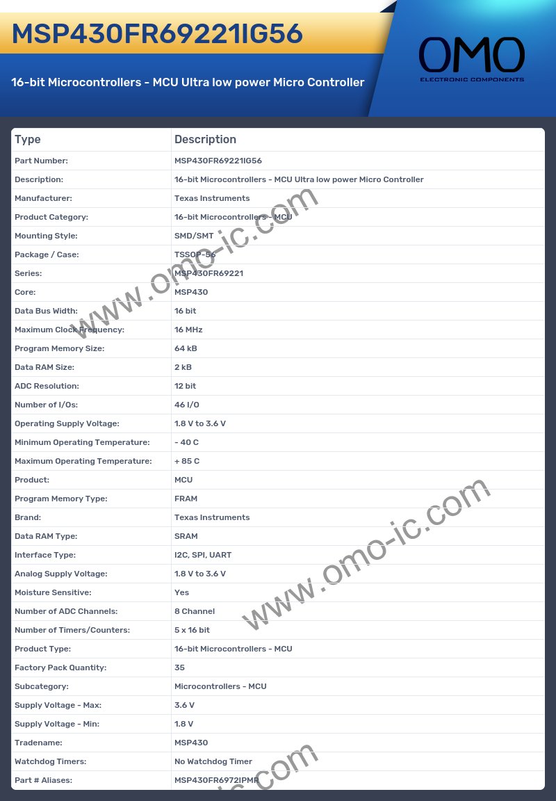 MSP430FR69221IG56