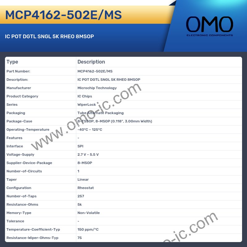MCP4162-502E/MS