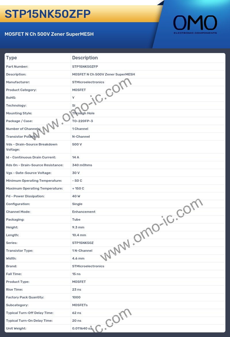 STP15NK50ZFP