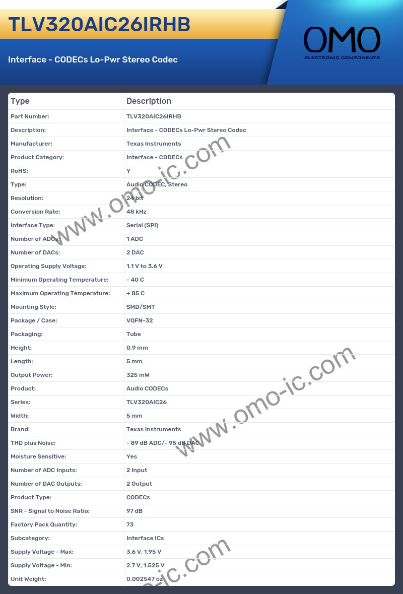 TLV320AIC26IRHB