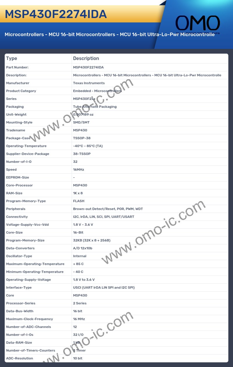 MSP430F2274IDA