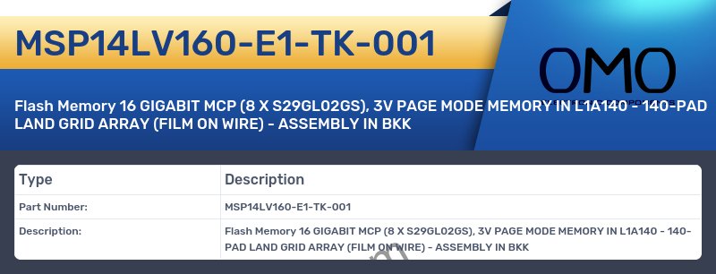 MSP14LV160-E1-TK-001