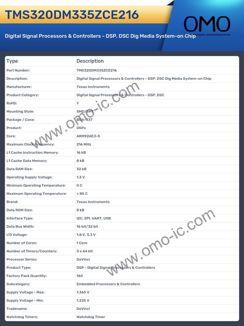 TMS320DM335ZCE216