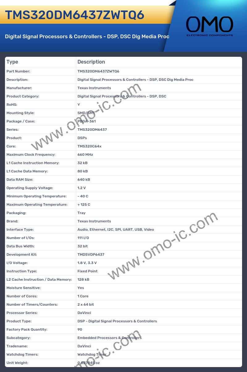 TMS320DM6437ZWTQ6