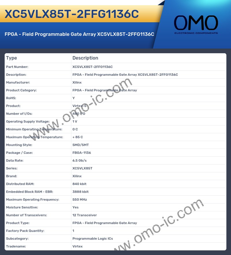 XC5VLX85T-2FFG1136C