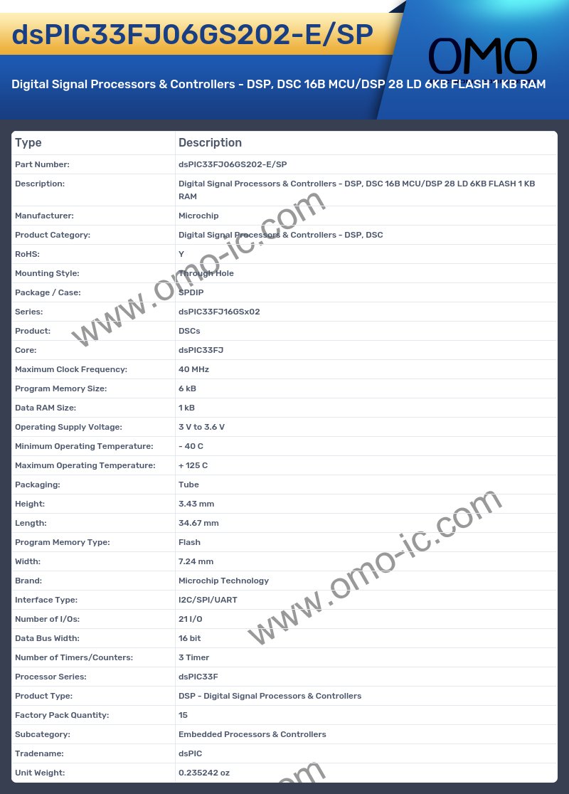 dsPIC33FJ06GS202-E/SP