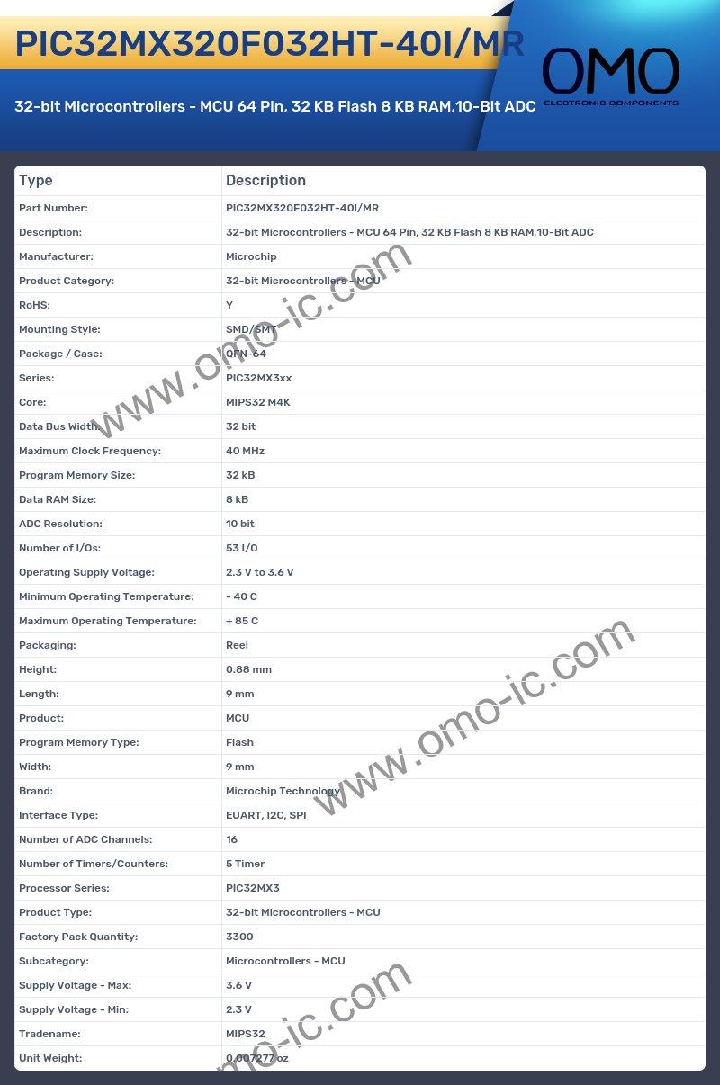 PIC32MX320F032HT-40I/MR