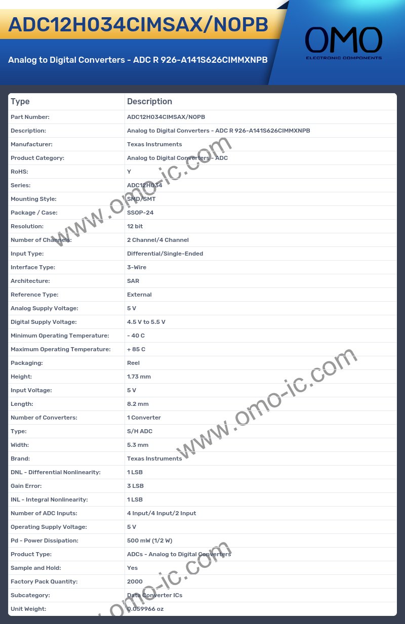 ADC12H034CIMSAX/NOPB