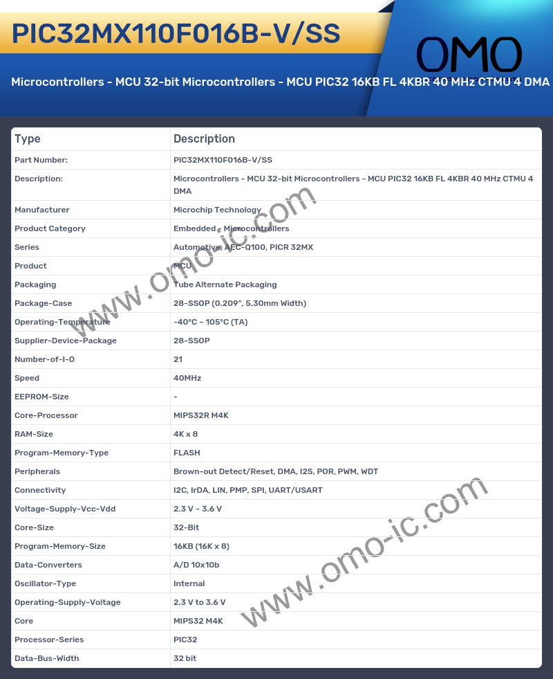 PIC32MX110F016B-V/SS