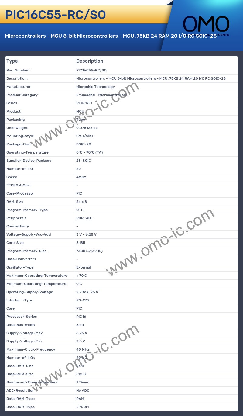 PIC16C55-RC/SO