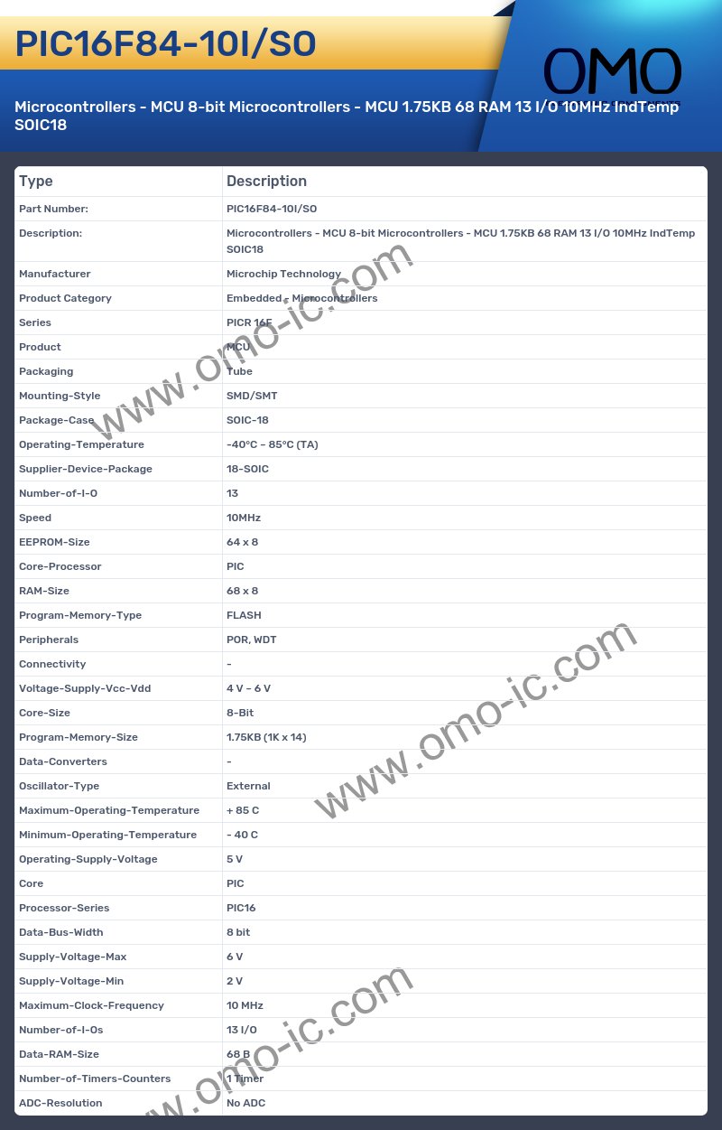 PIC16F84-10I/SO