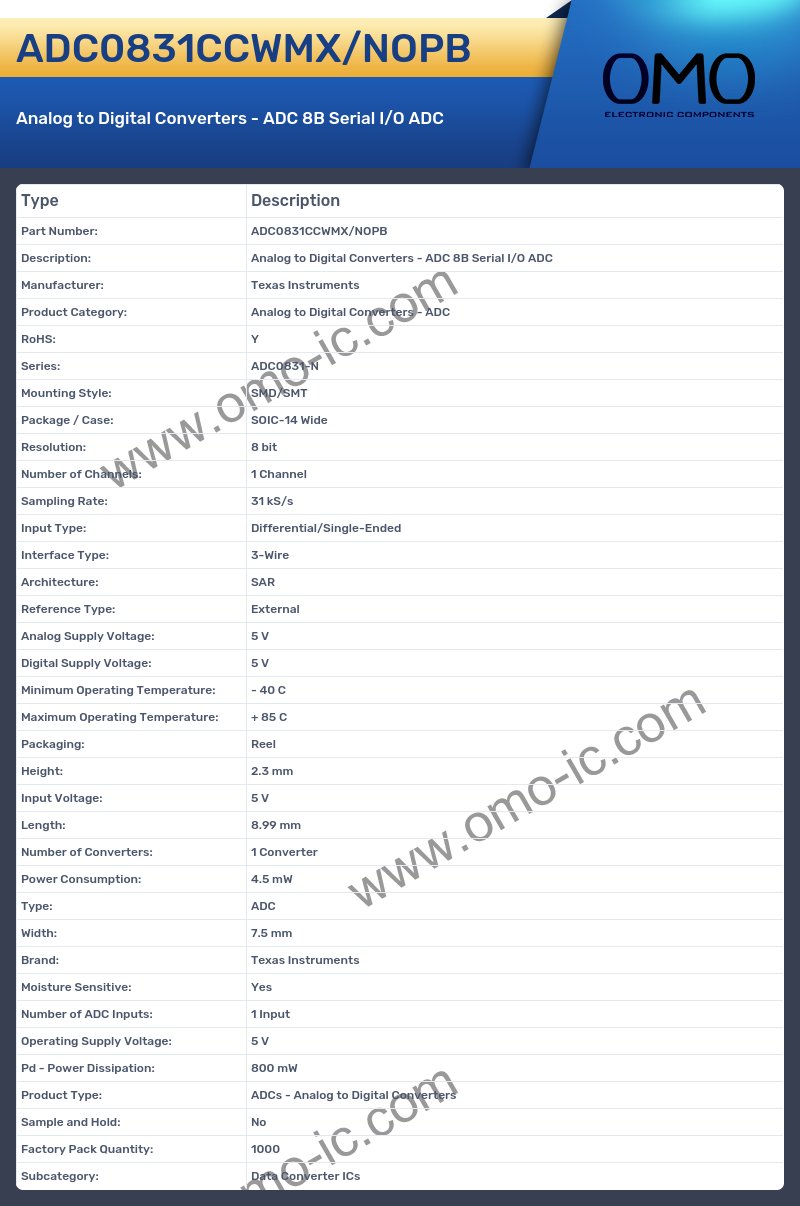 ADC0831CCWMX/NOPB