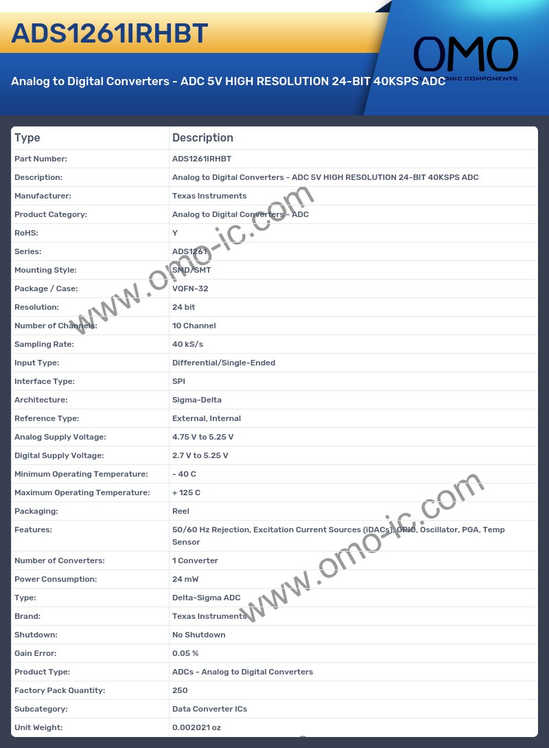 ADS1261IRHBT