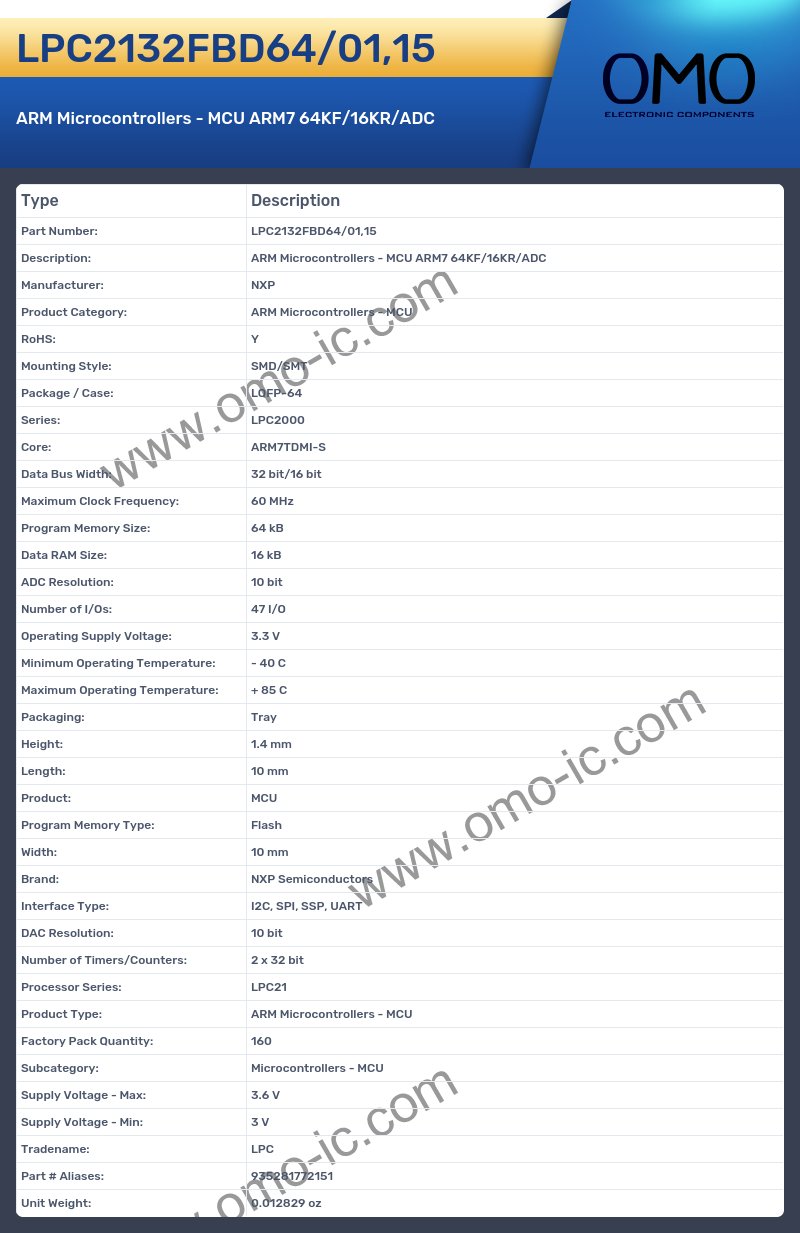 LPC2132FBD64/01,15