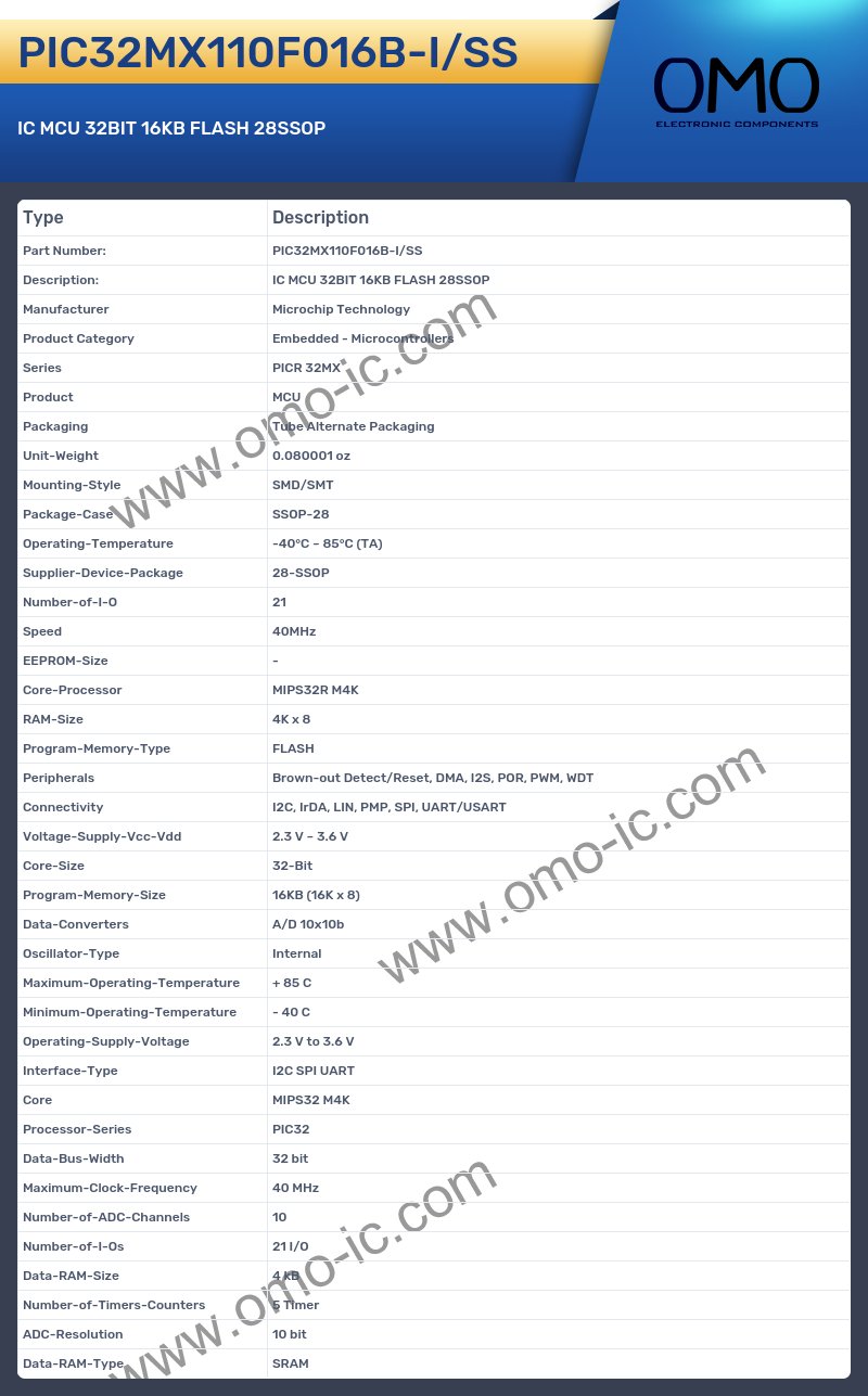 PIC32MX110F016B-I/SS