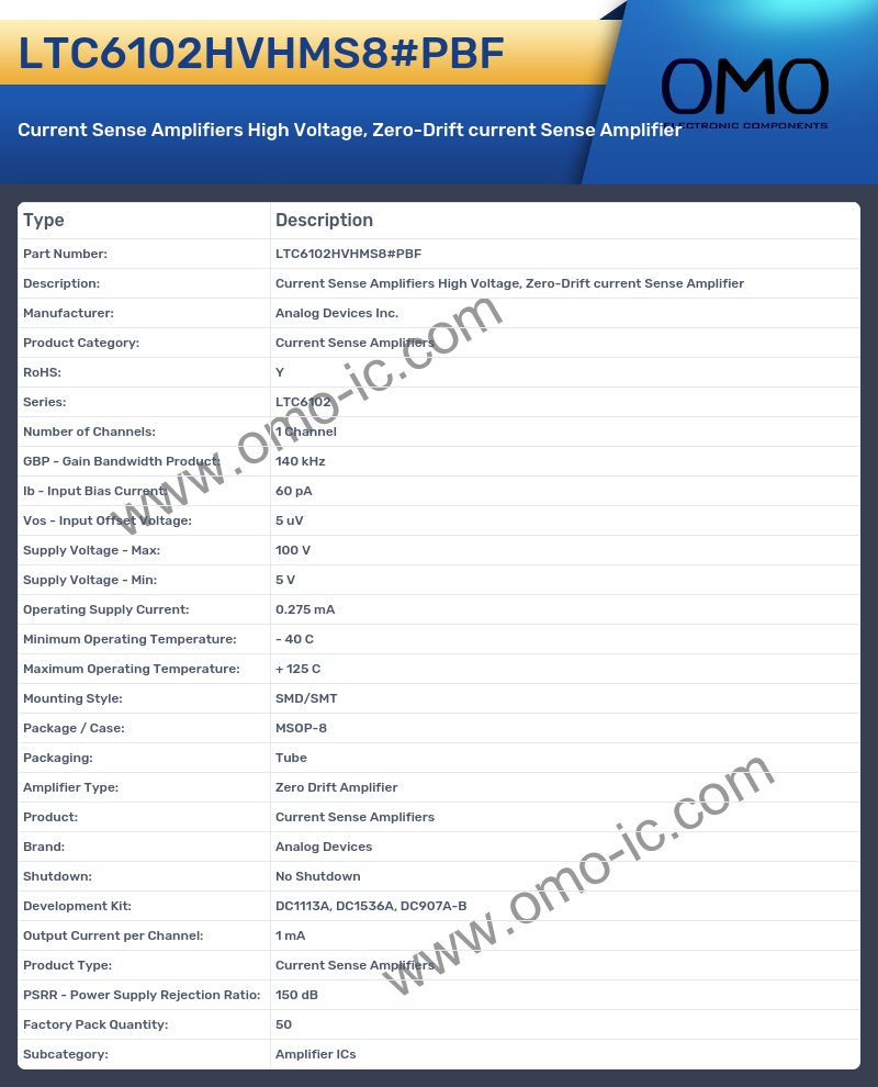 LTC6102HVHMS8#PBF