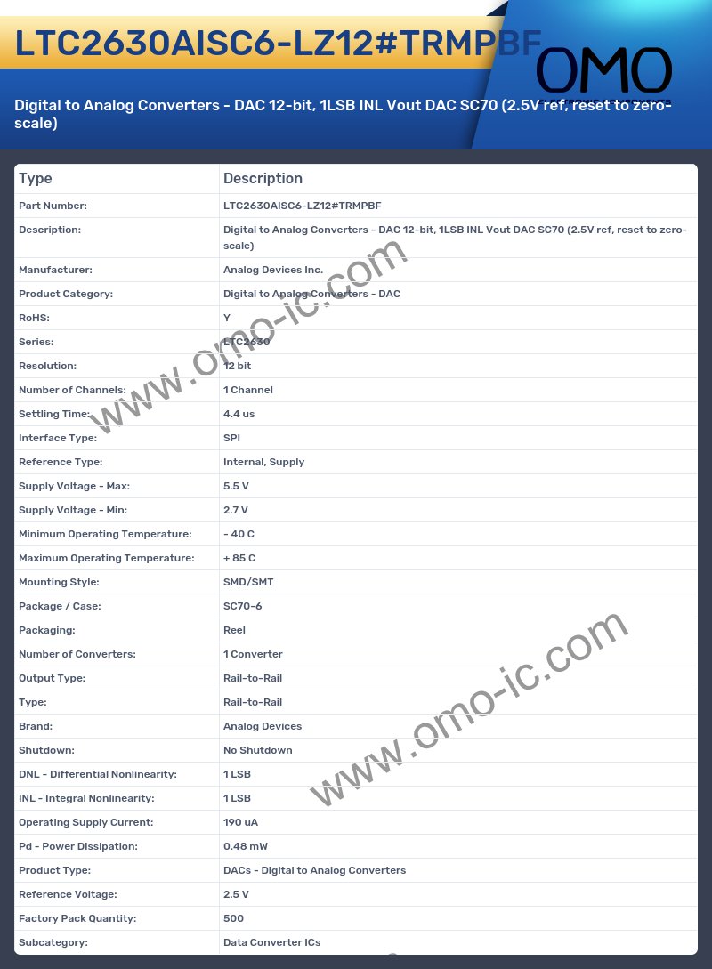 LTC2630AISC6-LZ12#TRMPBF