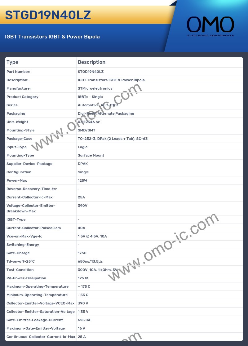 STGD19N40LZ