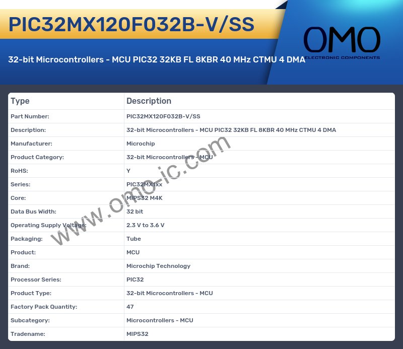 PIC32MX120F032B-V/SS