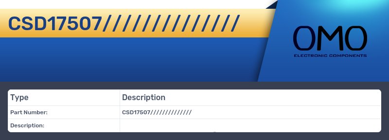 CSD17507//////////////