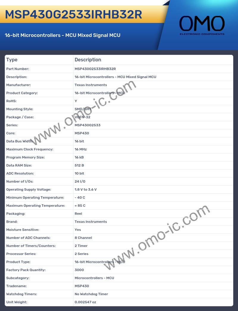 MSP430G2533IRHB32R