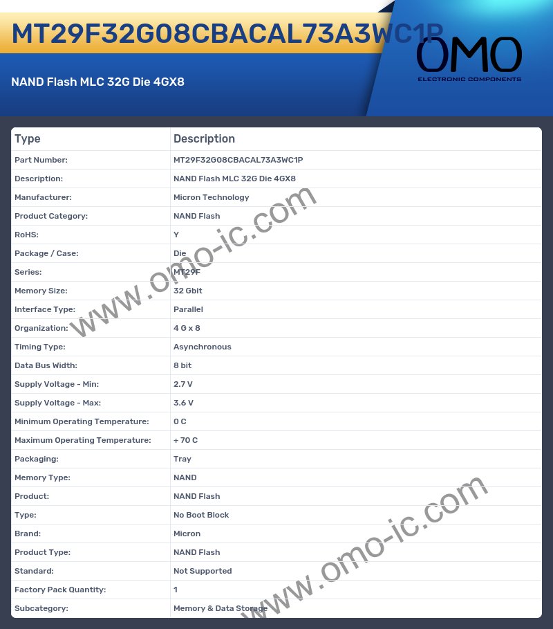MT29F32G08CBACAL73A3WC1P