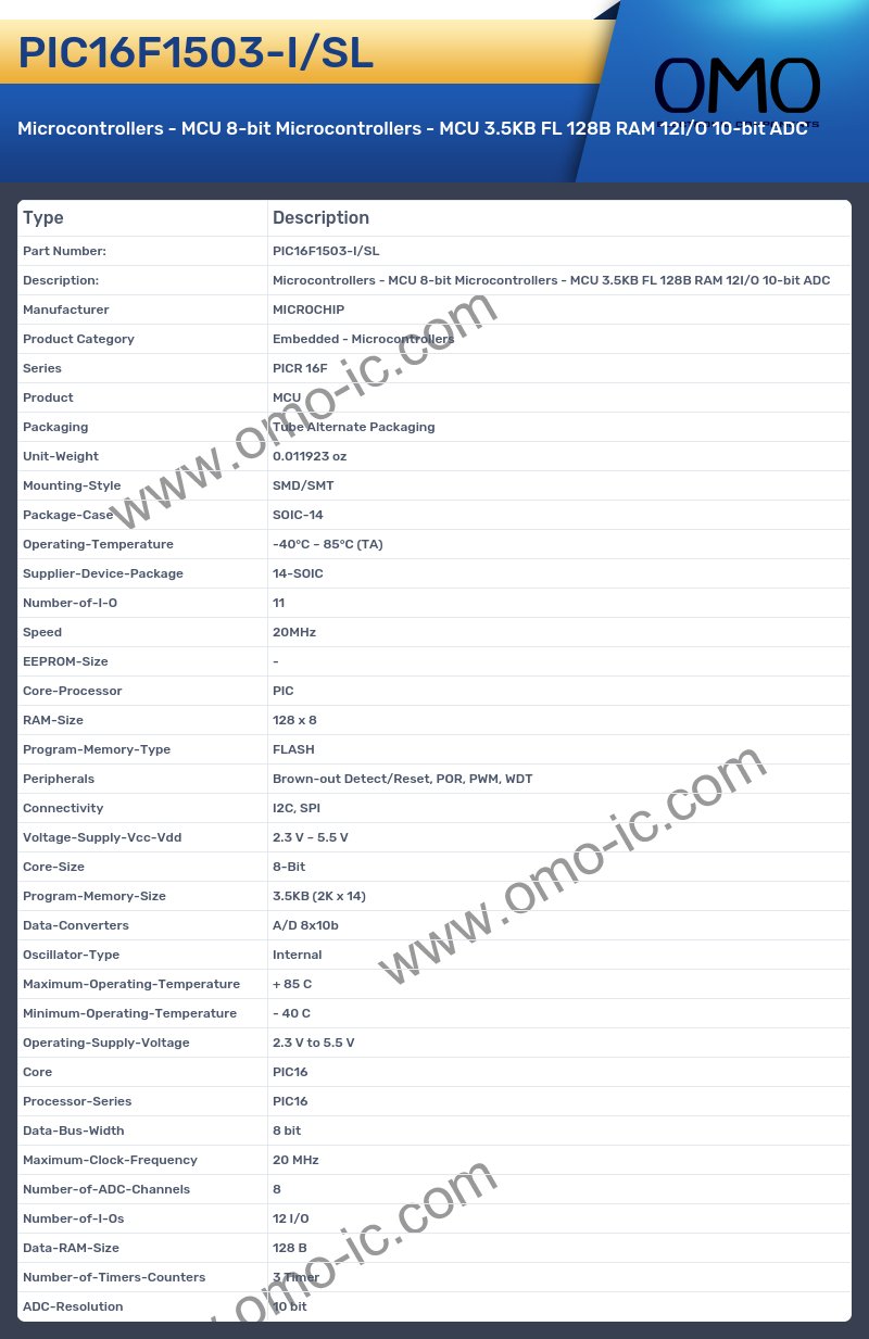 PIC16F1503-I/SL