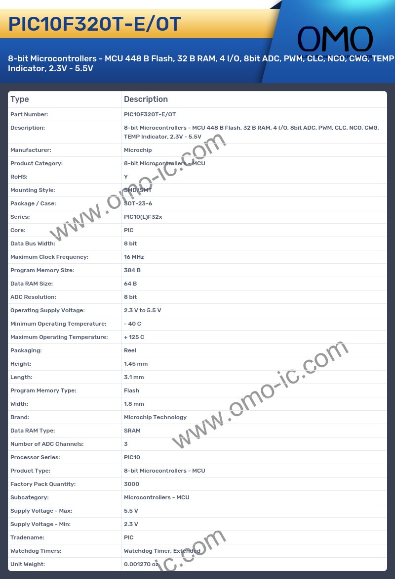 PIC10F320T-E/OT