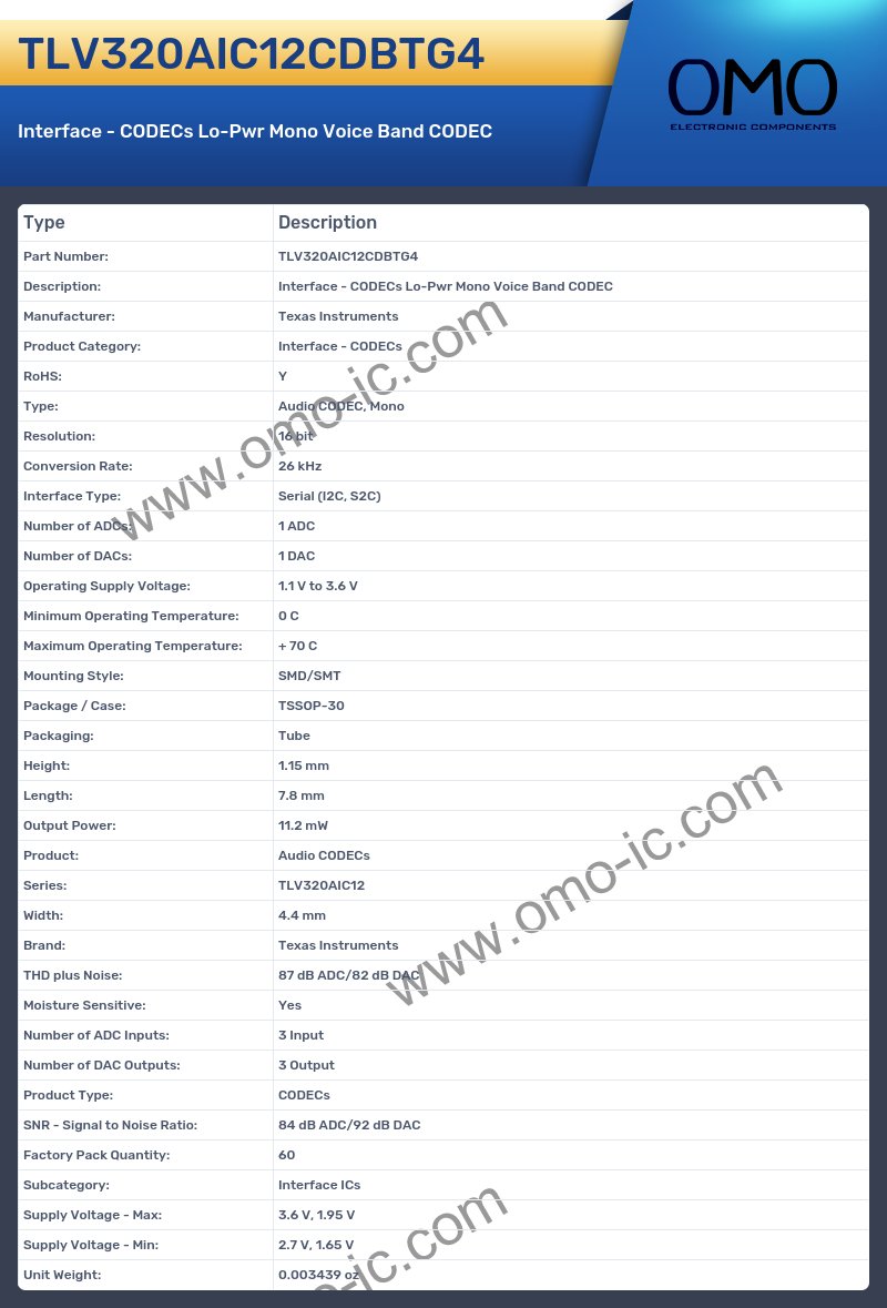 TLV320AIC12CDBTG4