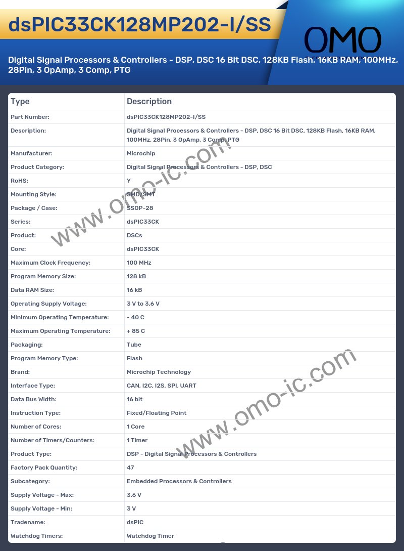 dsPIC33CK128MP202-I/SS