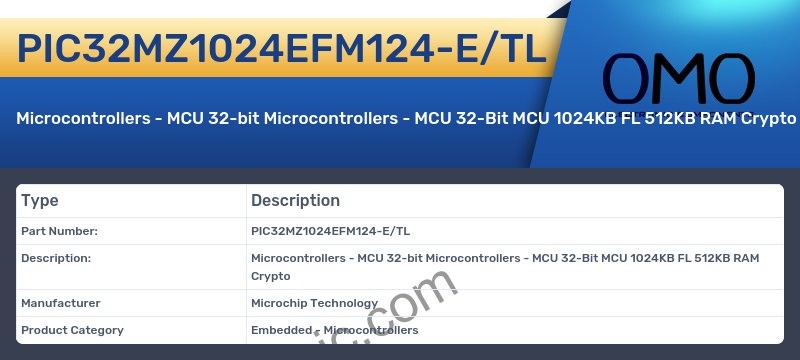 PIC32MZ1024EFM124-E/TL