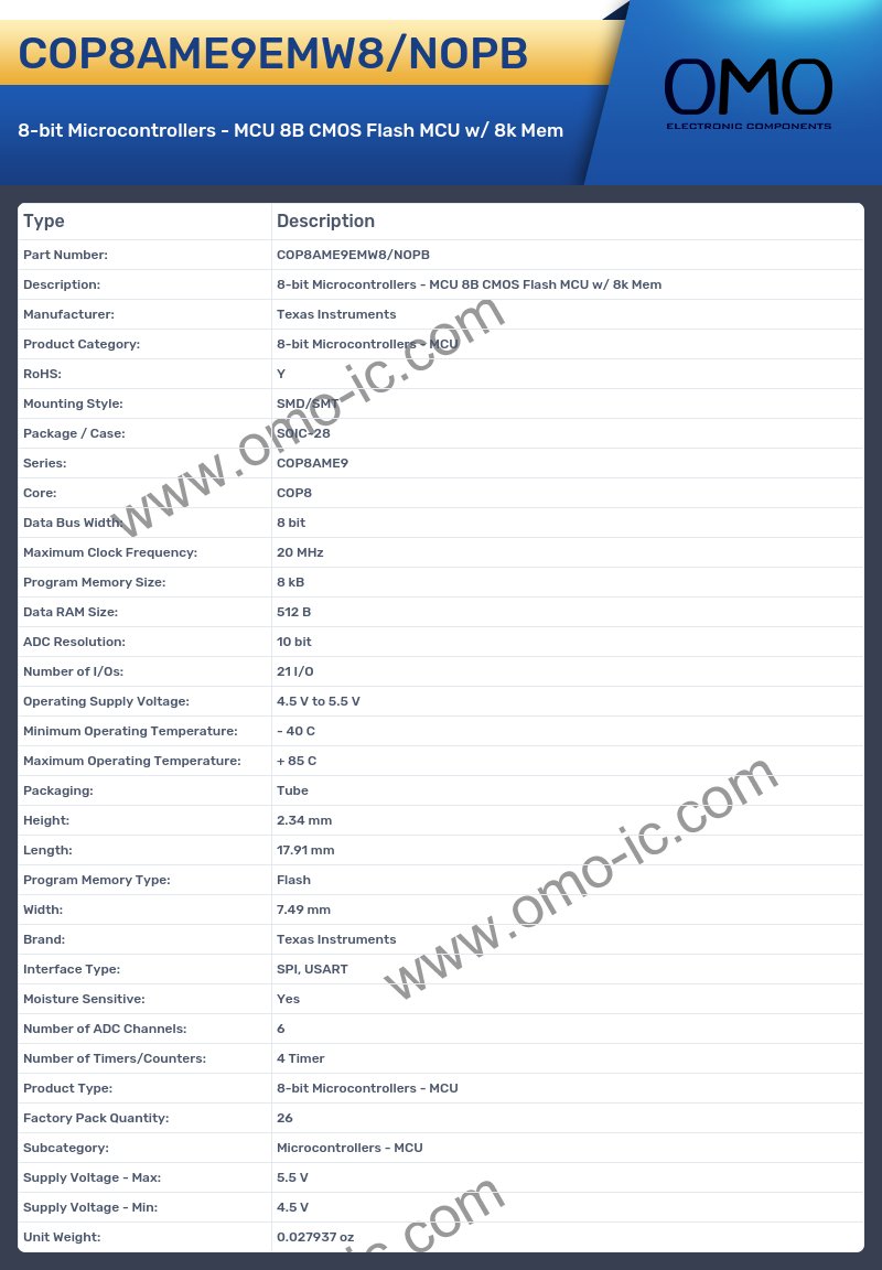 COP8AME9EMW8/NOPB