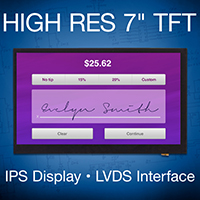 High-Resolution 7" TFT LCD with IPS Display a