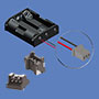 Spring Loaded Cylindrical Battery Holders with PCB